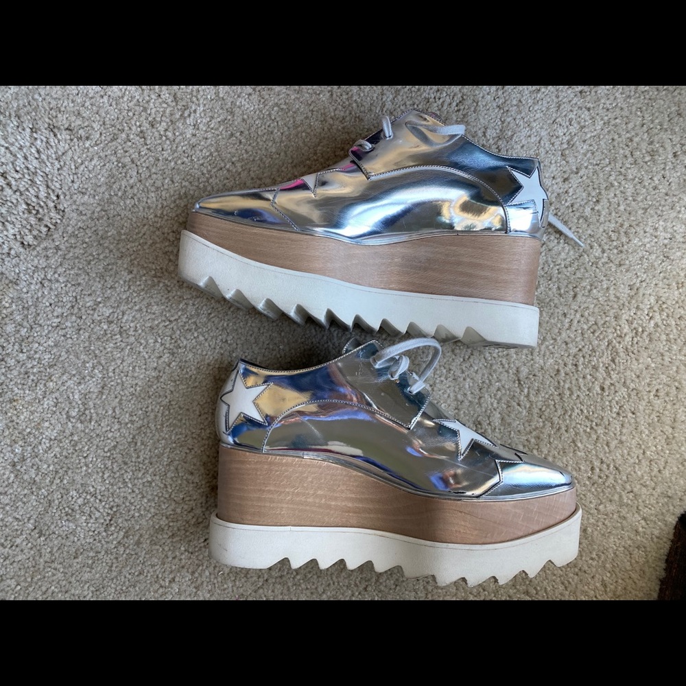 Stella McCartney Silver Platform Sneakers